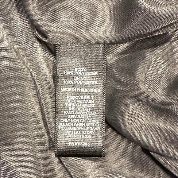 EXPRESS Fit & Flare Pleated Short Mini Dress - Small - NWOT - Metallic Dark Gray - Picture 7 of 8